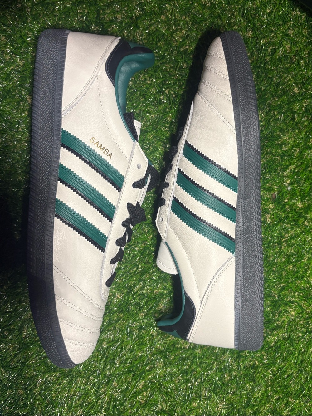 adidas Samba Classic Sneaker in White, Green & Black men’s 11, women’s 12